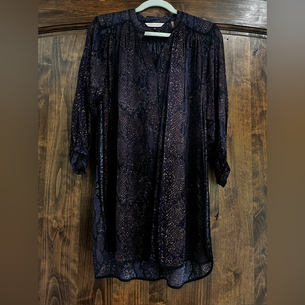 Rebecca Taylor Black and Purple Dress